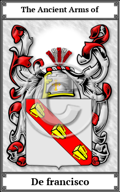 De francisco Family Crest Download (JPG)  Book Plated - 150 DPI